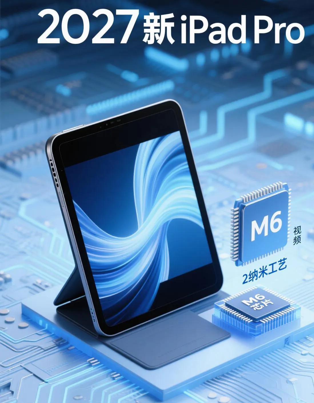 蘋果放大招!2027款iPad Pro要用M6芯片,2納米工藝性能炸裂?